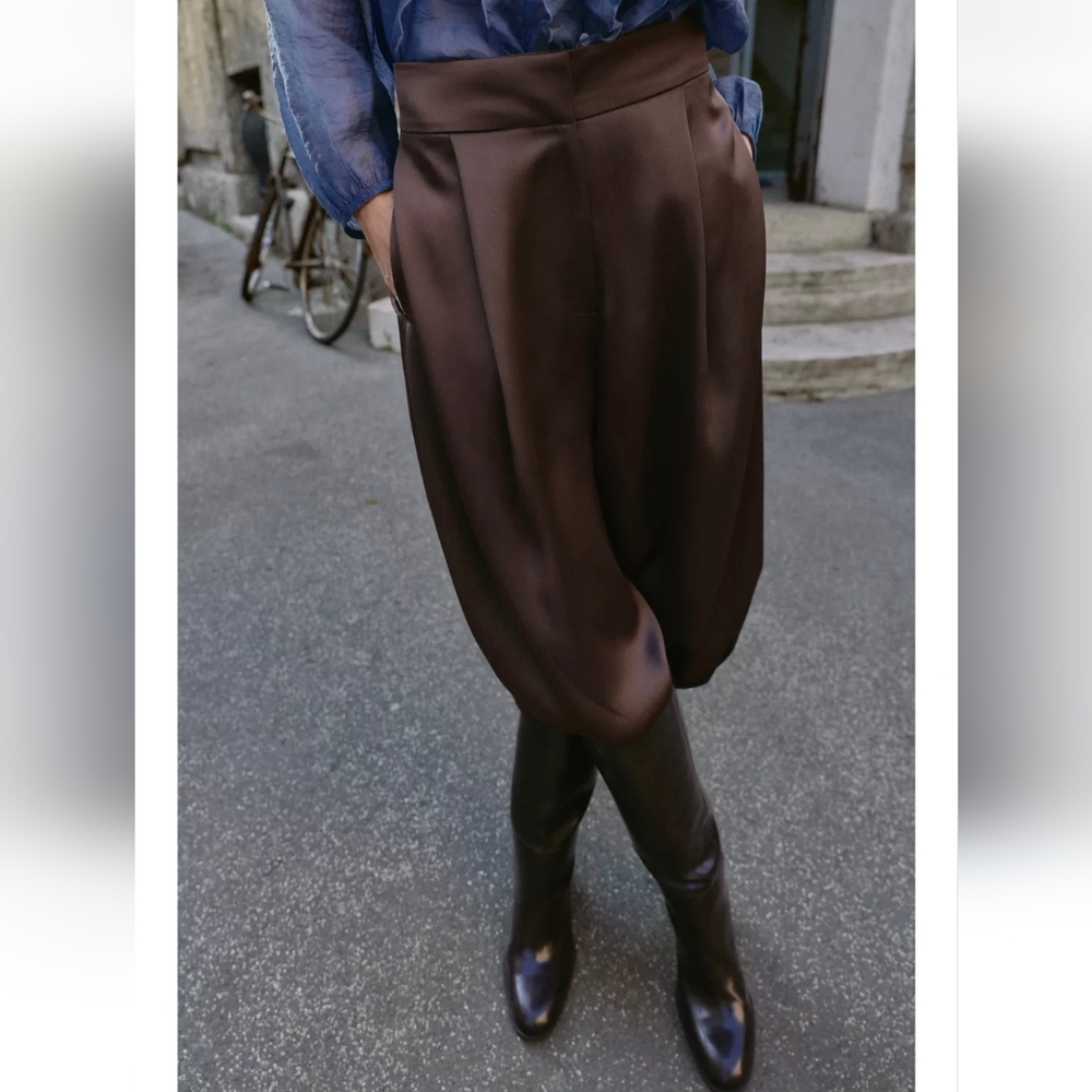 ZARA SATIN BALOON PANTS